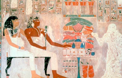Wandmalerei aus den Gräbern der Adligen, Theben, Luxor, Ägypten