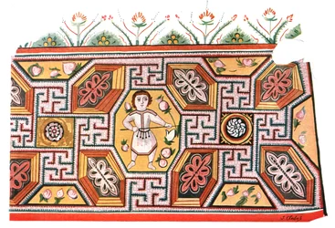 Wandmalereien in den Ruinen des Klosters St. Apollo in Bawit, Ägypten