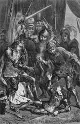 Mord an Prinz Edward bei Tewkesbury, 4. Mai 1471, um 1880