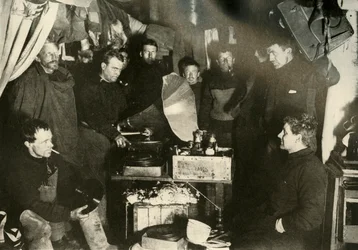 Musik in der Hütte, ca. 1908, 1909