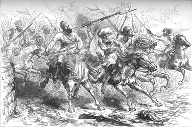 Meuterer rücken auf Delhi vor, ca. 1880