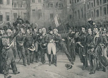 Napoleons Abschied von der kaiserlichen Garde in Fontainebleau, 20. April 1814, 1896