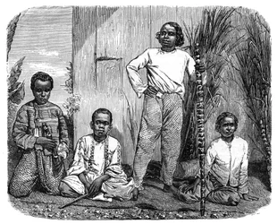 Einheimische der Insel Réunion, ca. 1890