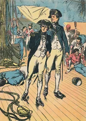 Nelson auf der Victory bei Trafalgar, ca. 1907