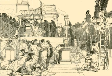 Neros Fackeln - Verbrennung von Christen in Rom, 1890