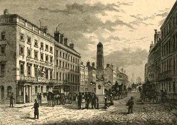 New Bridge Street und der Obelisk im Jahr 1755, 1897