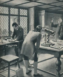 Newton erfindet ein neues Teleskop, um 1934