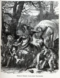 Normannische Barone lauern Reisenden auf, 1882