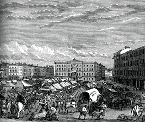 Marktplatz von Nottingham, ca. 1880