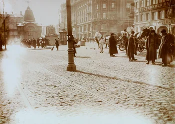 Okhotny Ryad Jagdreihe, Moskau, Russland, 16. März 1911