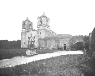 Alte spanische Mission, San Antonio, Texas, USA, um 1900