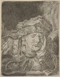 Schlafende alte Frau, Kopie, n.d.