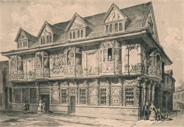 Altes Haus in Ipswich, Suffolk, 1915