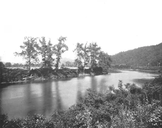 Am Conemaugh, in der Nähe von New Florence, Pennsylvania, USA, um 1900