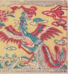 Einhundertfünfunddreißig Holzschnitte, darunter Neujahrsbilder