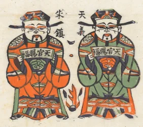 Einhundertfünfunddreißig Holzschnitte, darunter Neujahrsbilder, 19.-20. Jahrhundert