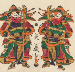 Einhundertfünfunddreißig Holzschnittdrucke einschließlich Neujahrsbilder, 19.-20. Jahrhundert