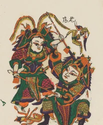 Einhundertfünfunddreißig Holzschnittdrucke einschließlich Neujahrsbilder nianh..., 19.-20. Jahrhundert