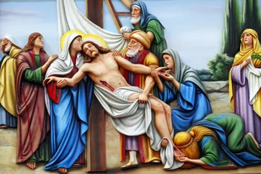 Unsere Liebe Frau von Fatima Kirche, Kreuzweg, Station 13, Jesus wird vom Kreuz abgenommen, Ho-Chi-Minh-Stadt, Vietnam