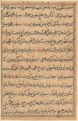 Seite aus Geschichten eines Papageis Tuti-nama: Textseite, ca. 1560