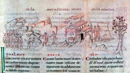 Seite aus einem Psalter, erste Hälfte des 11. Jahrhunderts