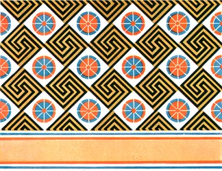Bemalte Decke im Grab von Enene in Theben, Ägypten, 1928