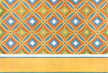 Bemalte Decke im Grab von Amenemhet in Theben, Ägypten, 1928