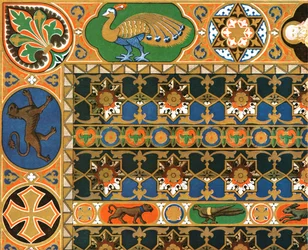 Bemalte Holzdecke in der Kathedrale von Messina, Sizilien, Italien, 1928