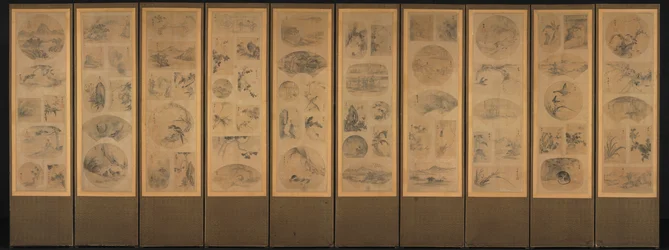Gemälde von Einhundert Themen, Vorderseite, späte 1800er