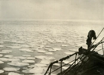 Pfannkucheneis im Rossmeer, ca. 1908, 1909