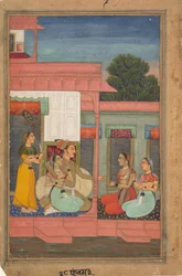Panchama Ragini: Seite aus einer Ragamala-Serie, ca. 1640