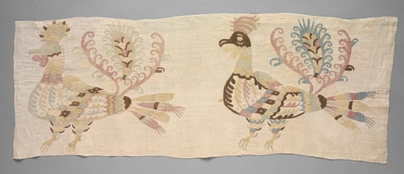 Paneel, Fragment eines Betttuchs, 1700er