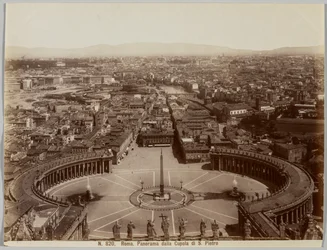 Panorama von der Kuppel von St. Peter, Rom, um 1860er Jahre