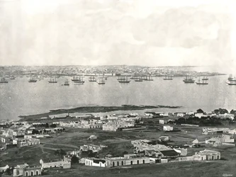 Panorama vom Hügel, Montevideo, Uruguay, 1895