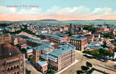Panorama des Forts, Bombay, Indien, frühes 20. Jahrhundert