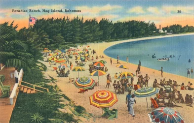 Paradise Beach, Hog Island, Bahamas, ca. 1930