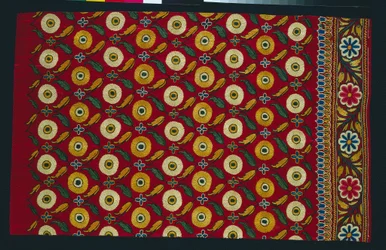 Teil eines Rockes Ghagra, 1800er - frühe 1900er Jahre