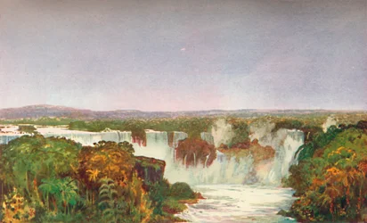 Teilansicht der Iguassu-Wasserfälle, 1914