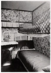 Passagierkabine bei Nacht, LZ 127 Graf Zeppelin, 1933