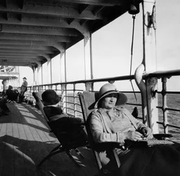 Passagiere auf einer Kreuzfahrt der Cunard Line zu den Westindischen Inseln, Januar-März 1931