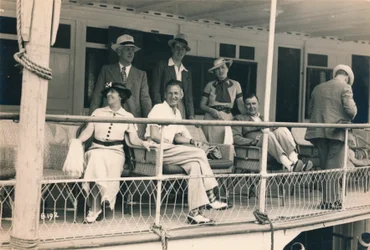 Passagiere auf einer Nilkreuzfahrt, 1936