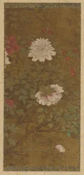 Pfingstrosen und Schmetterling, Ming-Dynastie, 1368-1644