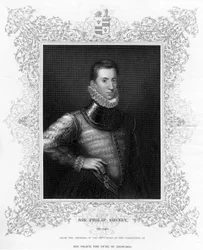 Philip Sidney, englischer Soldat, Staatsmann, Dichter und Förderer von Dichtern, um 1840
