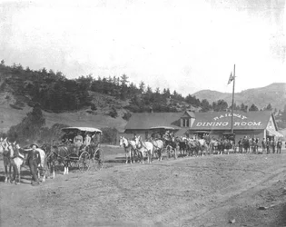 Pikes Peak Mautstraße, Colorado, USA, um 1900