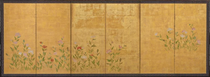 Rosa und rote Mohnblumen, Edo-Periode, 1615-1868