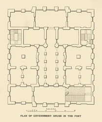 Plan des Regierungshauses in der Festung, 1925