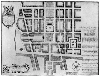 Plan des Anwesens von Lord Harley, London, 1907