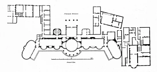 Plan des Pavillons mit Änderungen an Hollands ursprünglichem Gebäude, fertiggestellt 1804, 1939