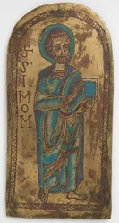 Plakette des Heiligen Simon, deutsch, 12. Jahrhundert