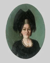 Porträt einer Frau in Schwarz